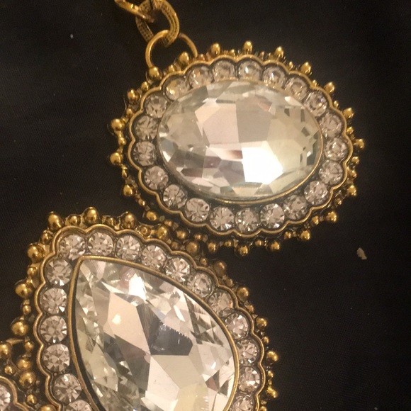 Necklace. Big rhinestone with earrings. - Picture 5 of 7